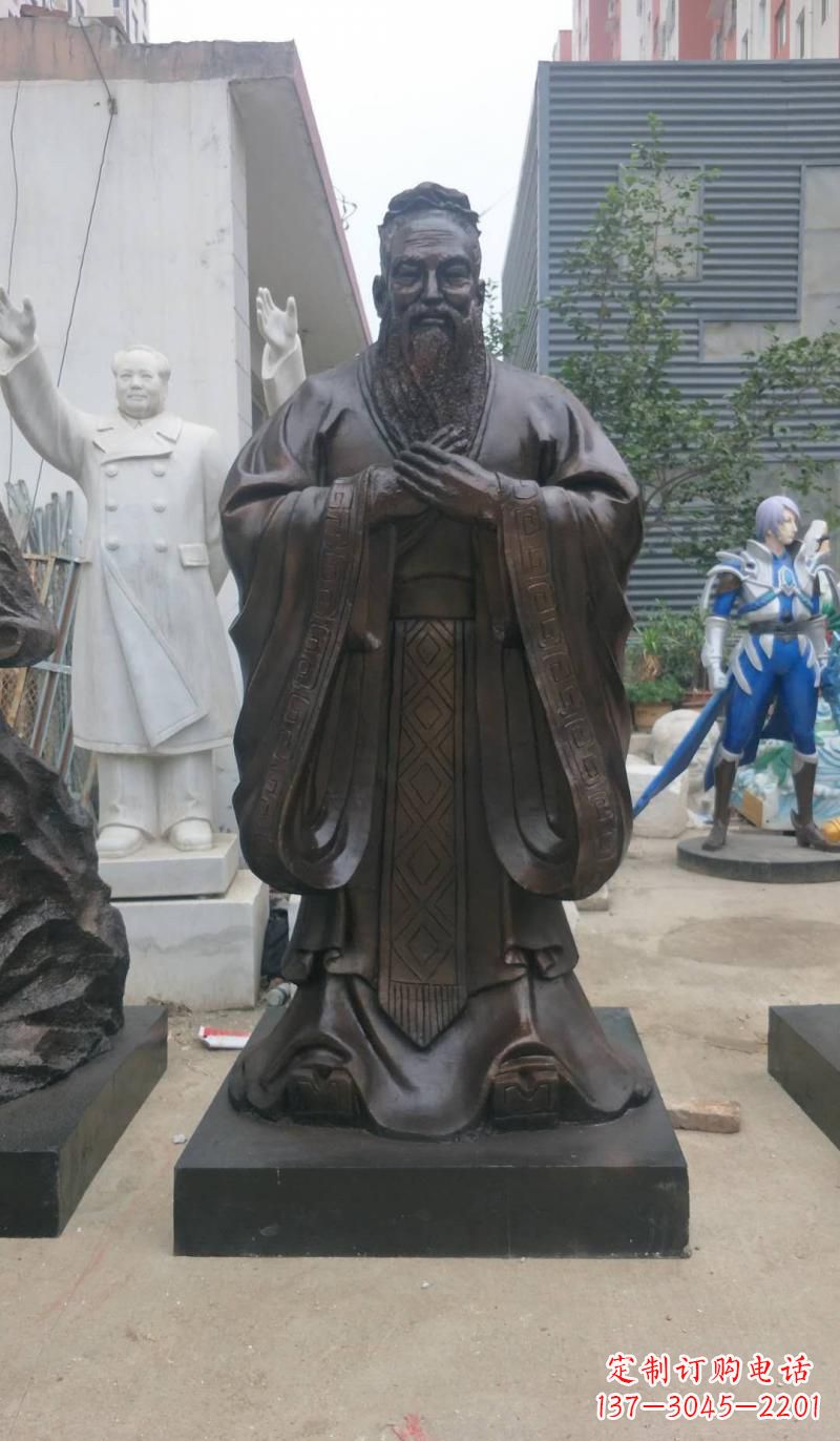 泰州铸铜孔子雕塑