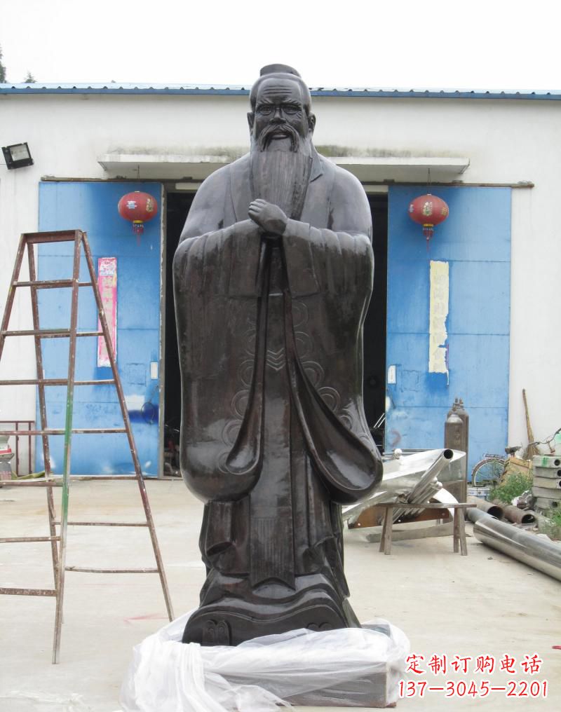 泰州铸铜孔子摆件
