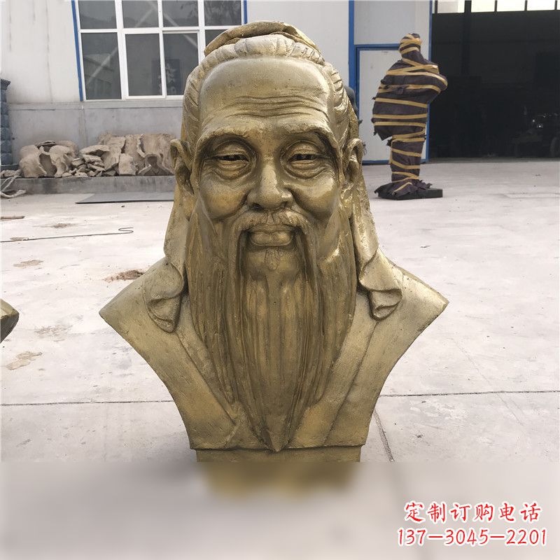 泰州铸铜孔子胸像雕塑
