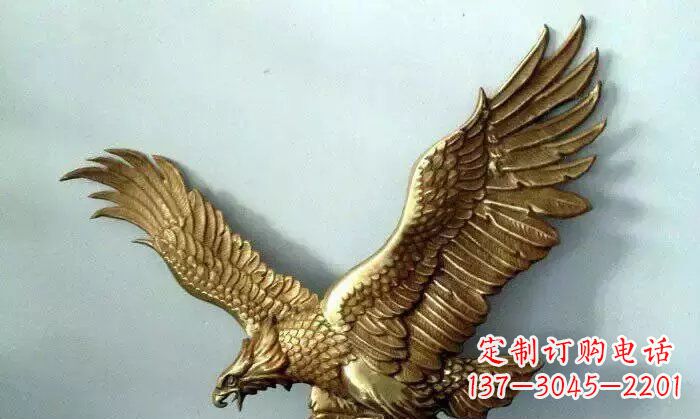 泰州铸铜老鹰企业动物铜雕 (2)