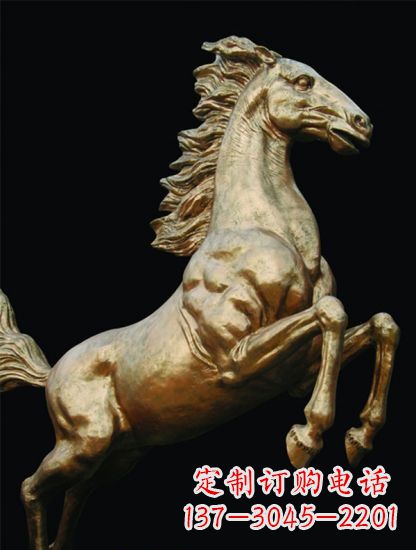 泰州铸铜鎏金马儿雕塑
