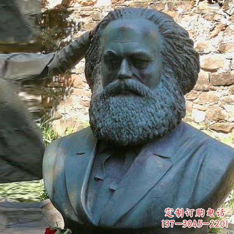 泰州铸铜名人无产阶级导师马克思头像雕塑