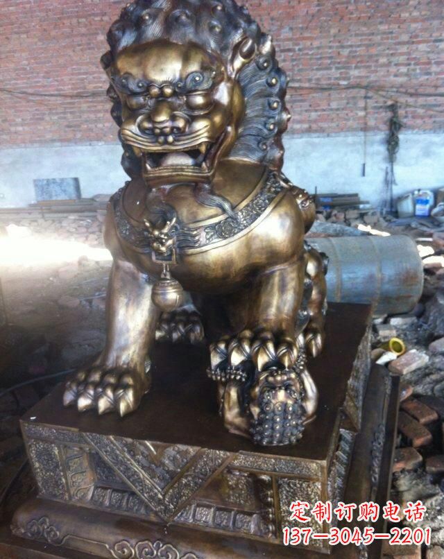 泰州铸铜母子狮子雕塑