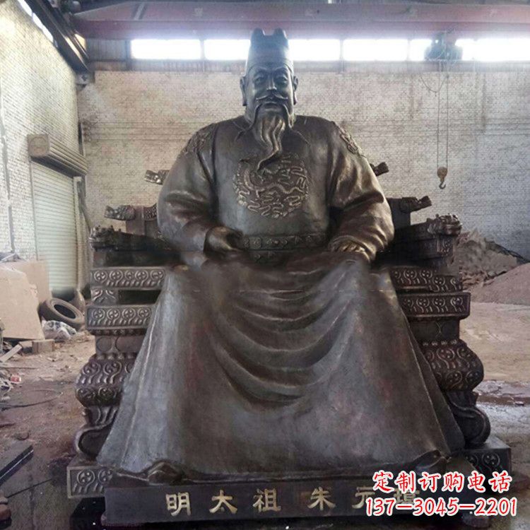 泰州铸铜明太祖雕塑
