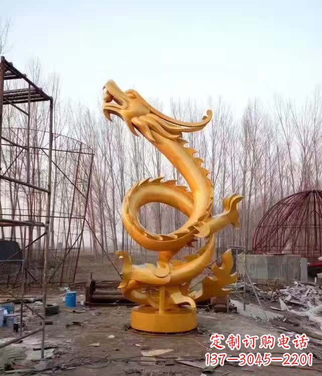 泰州铸铜盘龙云腾铜雕