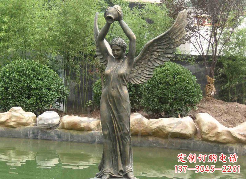泰州铸铜欧式人物喷泉雕塑