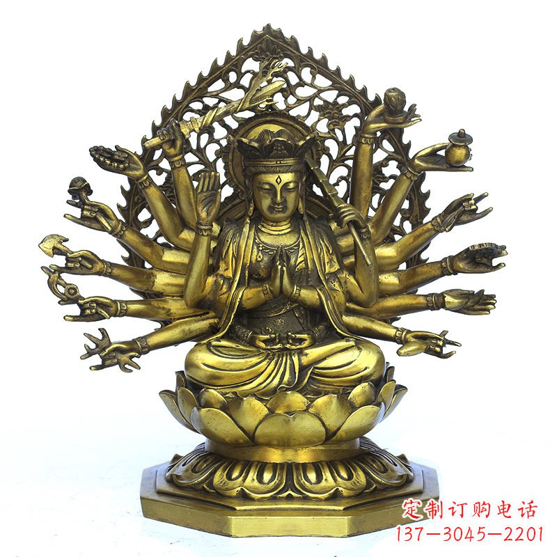 泰州铸铜千手观音雕塑