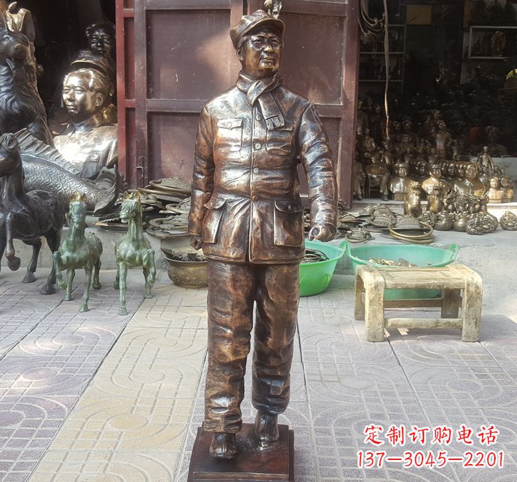 泰州铸铜青年时期毛主席