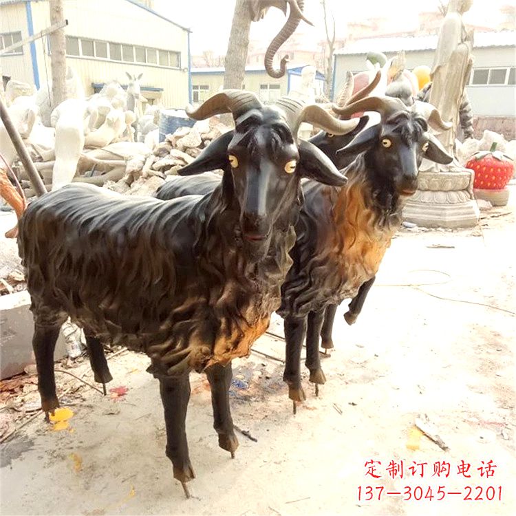 泰州铸铜山羊雕塑