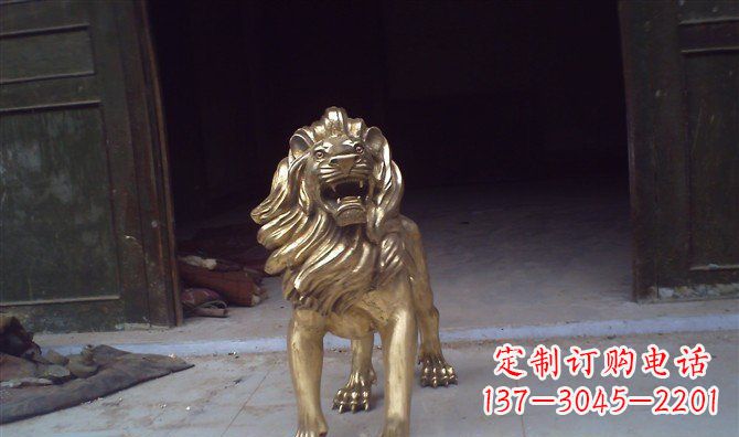 泰州铸铜狮子西洋狮子铜雕