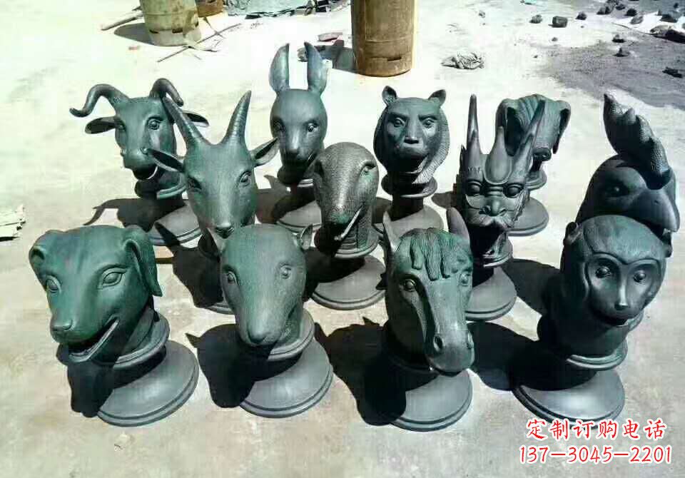 泰州铸铜十二生肖动物雕塑