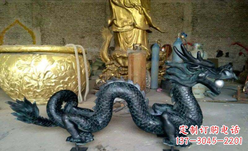 泰州铸铜双龙戏珠广场铜雕