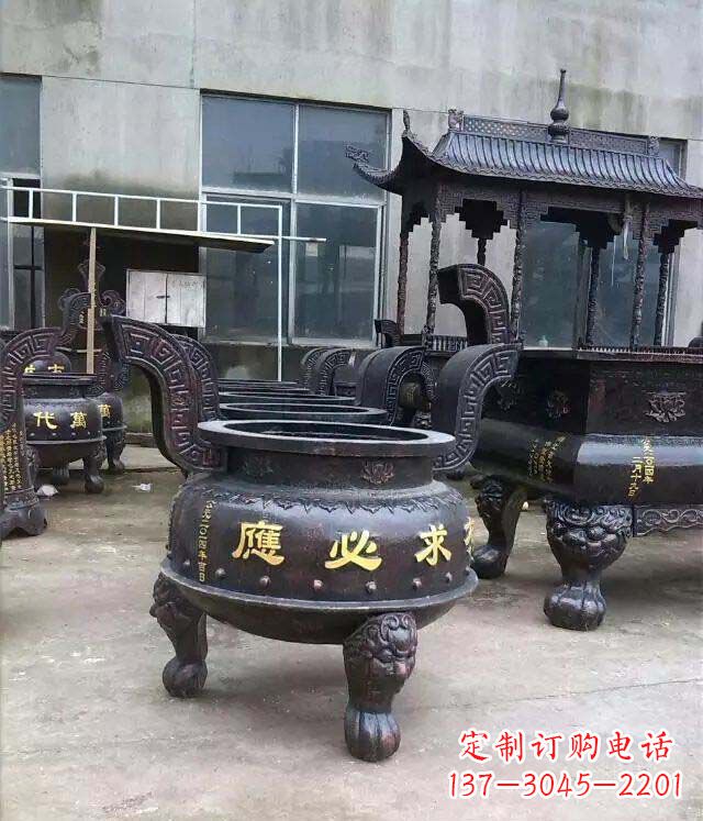 泰州铸铜寺庙香炉铜雕