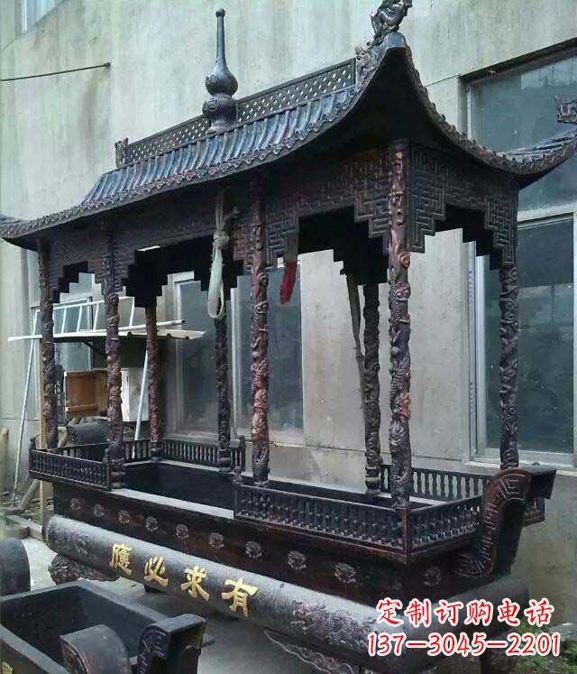 泰州铸铜寺庙香炉铜雕 (2)