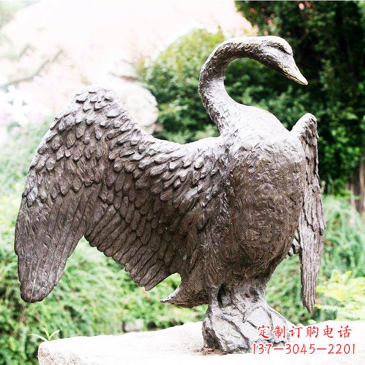 泰州铸铜天鹅雕塑