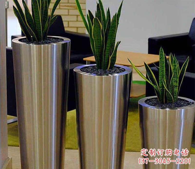 泰州不锈钢花盆广场雕塑