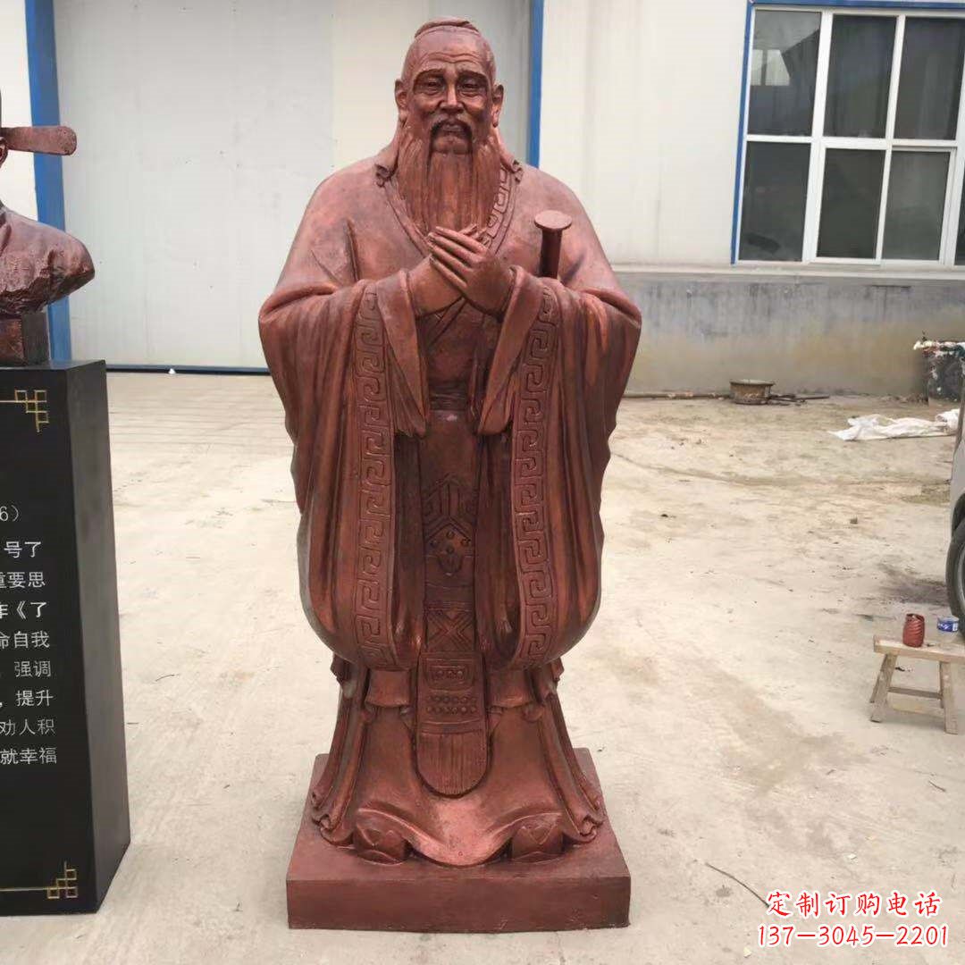 泰州紫铜孔子雕塑像