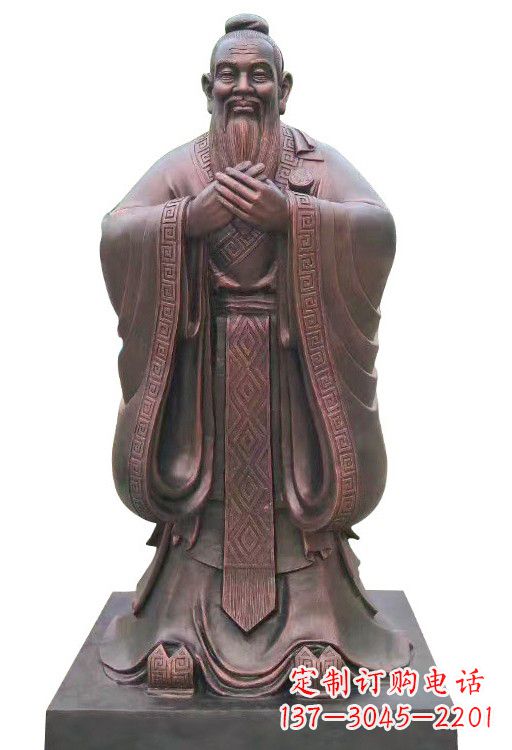 泰州紫铜孔子像