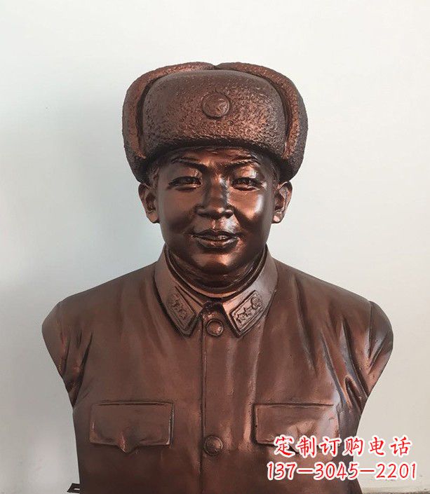 泰州紫铜雷锋半身像