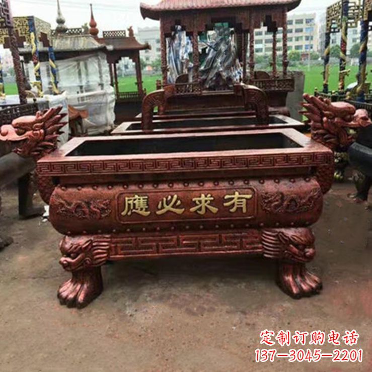 泰州紫铜香炉雕塑