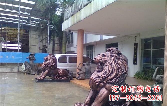 泰州紫铜西洋狮子铜雕