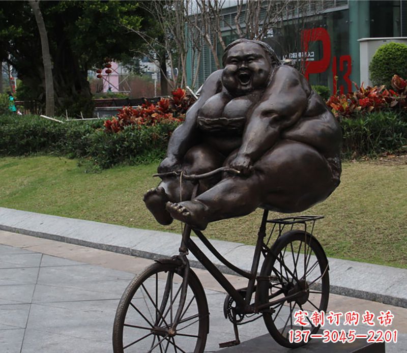 泰州自行车铜雕