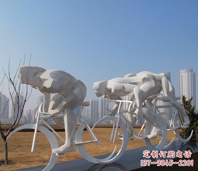 泰州自行车比赛不锈钢雕塑