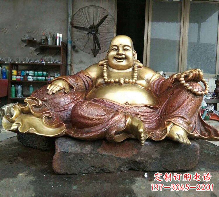 泰州宗教供奉坐式弥勒佛铜雕