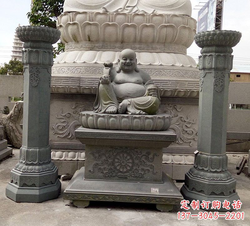 泰州宗教庙宇如意弥勒佛石雕