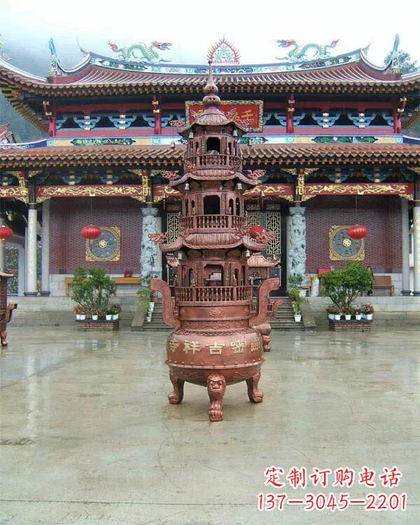 泰州宗教庙宇香炉铜雕