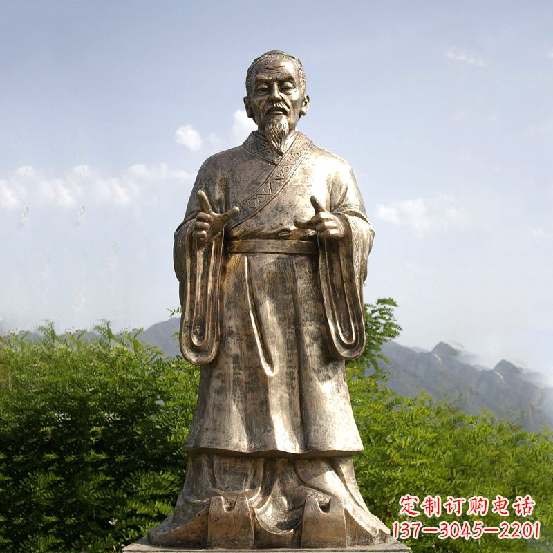泰州祖冲之纯铜雕像