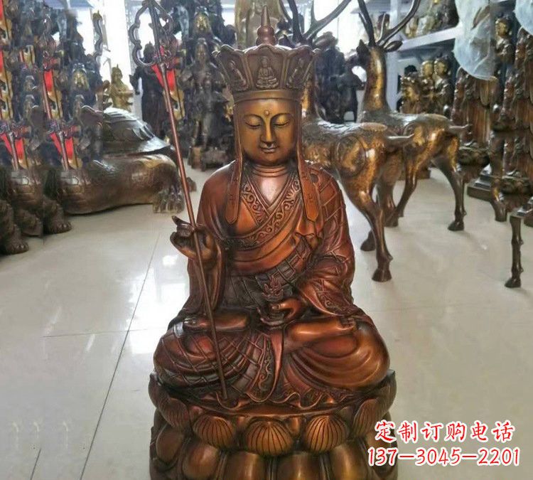 泰州坐式地藏菩萨铜雕
