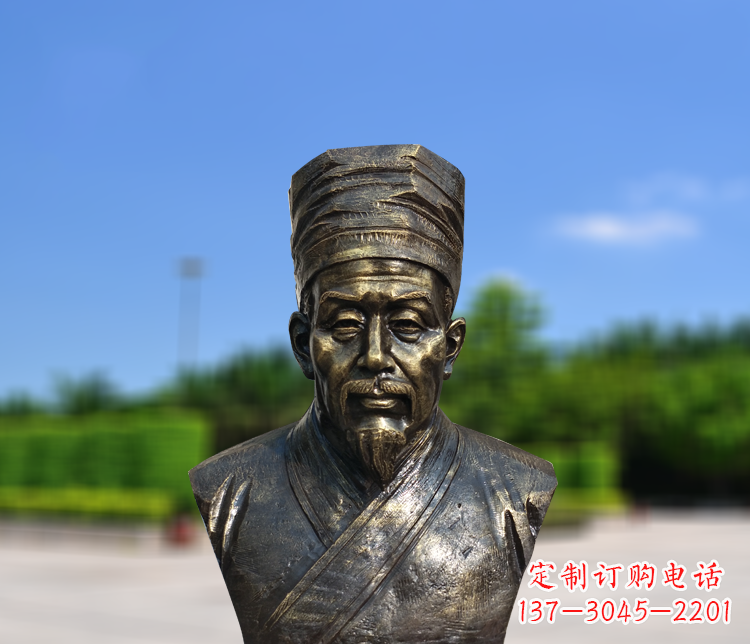 泰州名医李时珍半身像铜雕