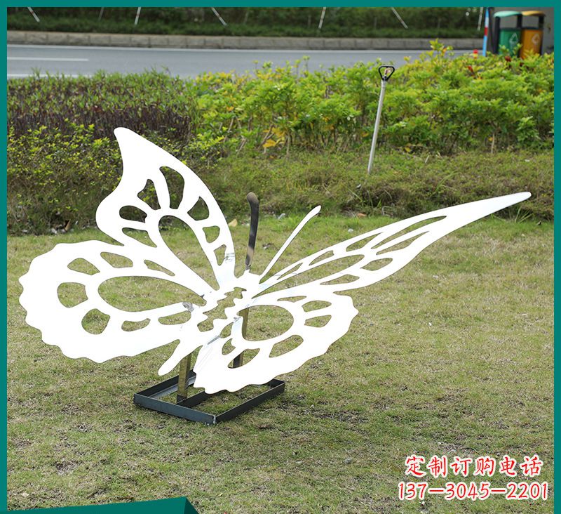 泰州蝴蝶雕塑-公园景区创意不锈钢剪影蝴蝶雕塑